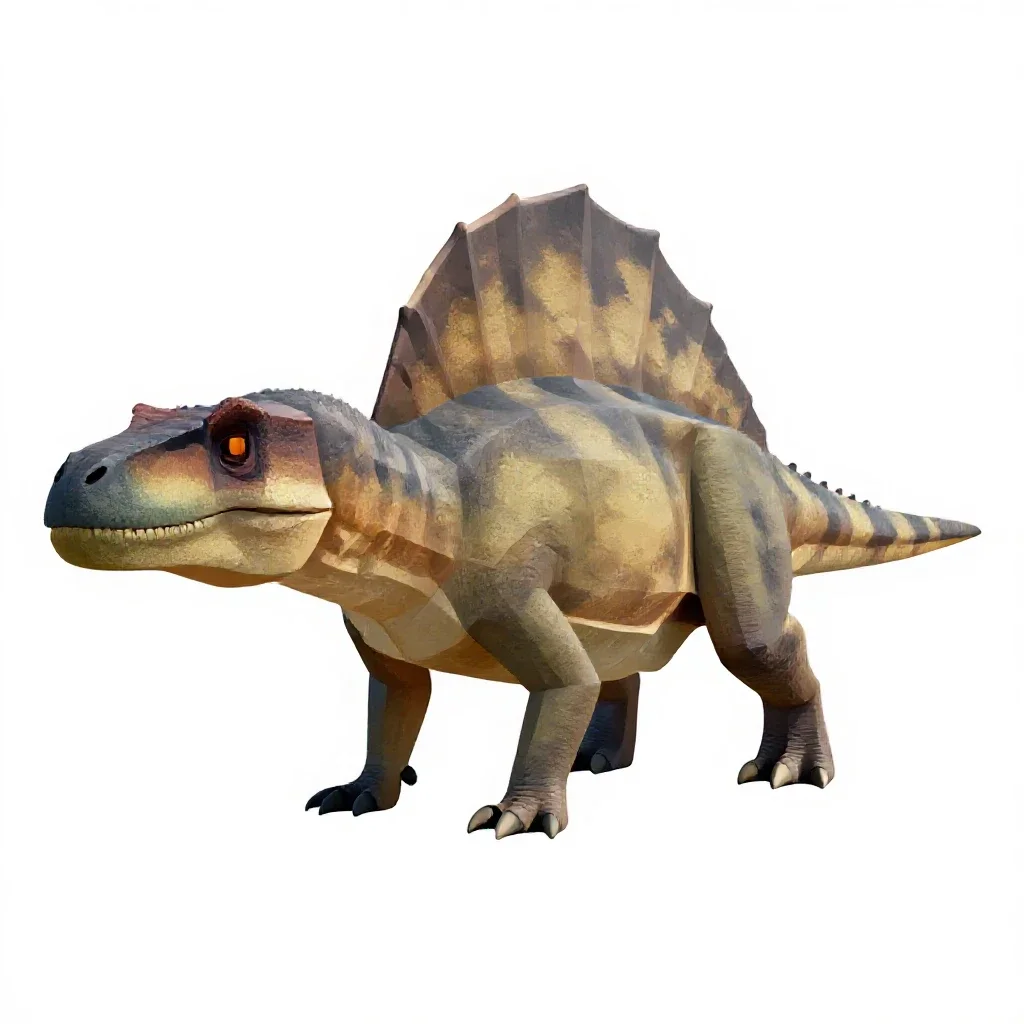 Dimetrodon isolated on a white background