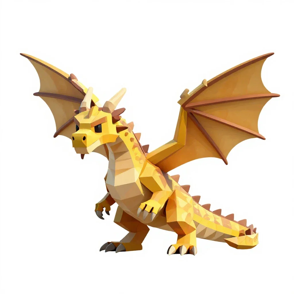Dragon isolated on a white background