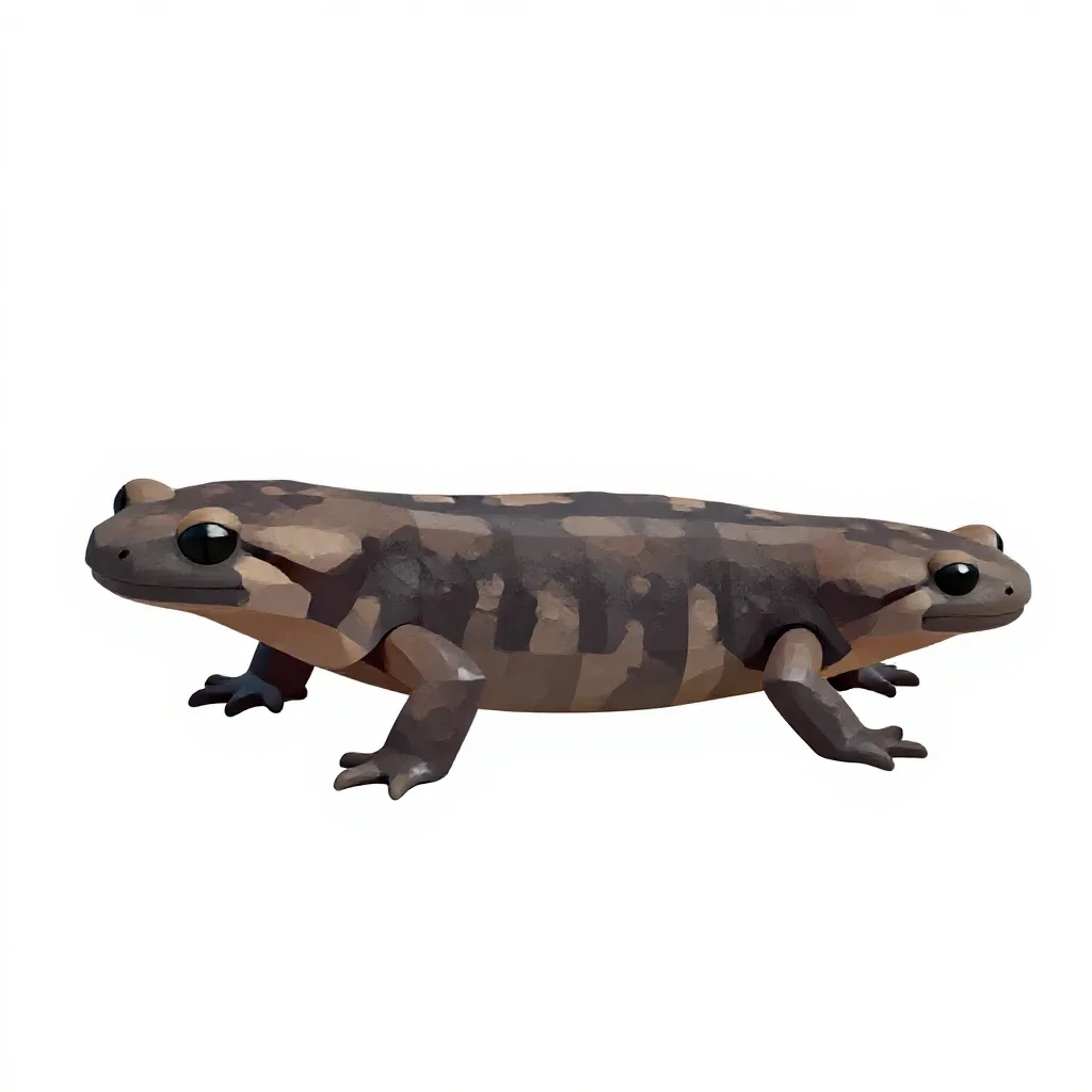 Dusky salamander isolated on a white background