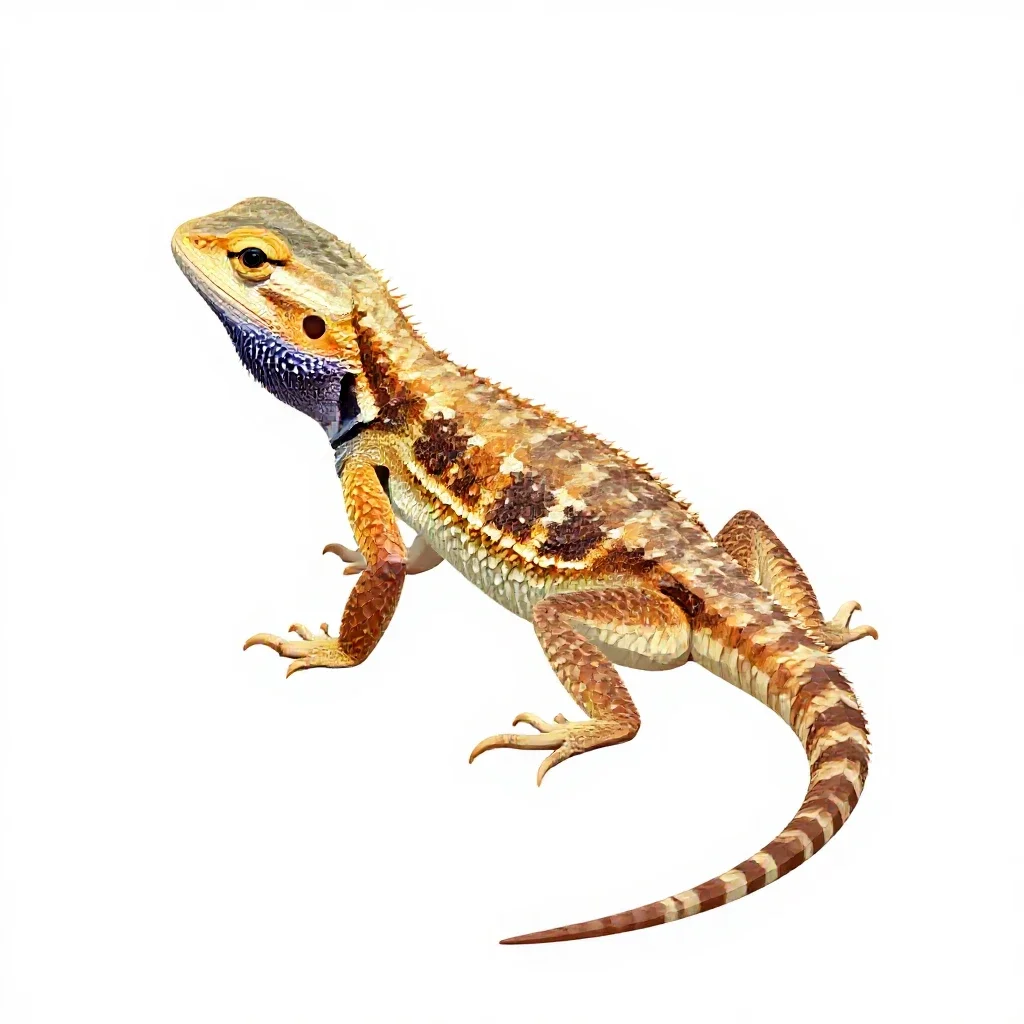Fringe-toed lizard isolated on a white background