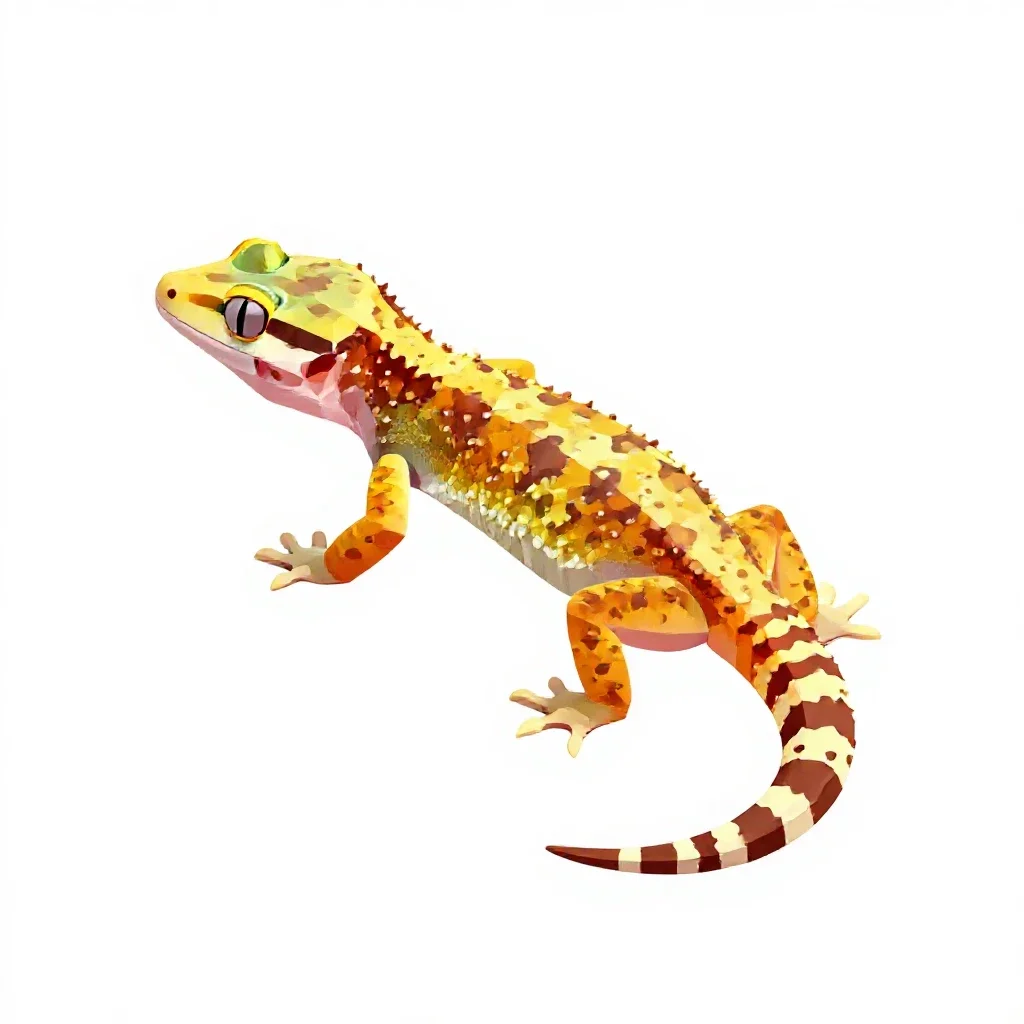 Gecko isolated on a white background