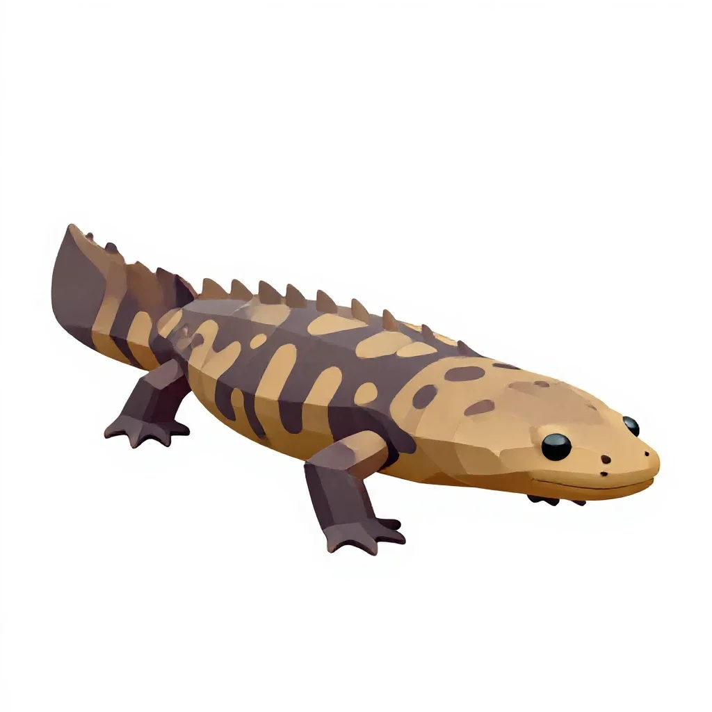 Giant salamander isolated on a white background