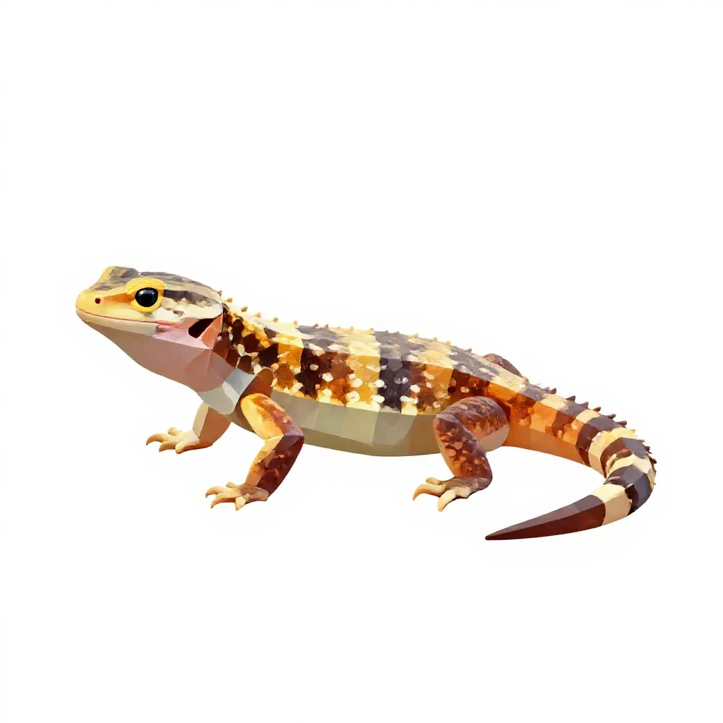 Glass lizard isolated on a white background