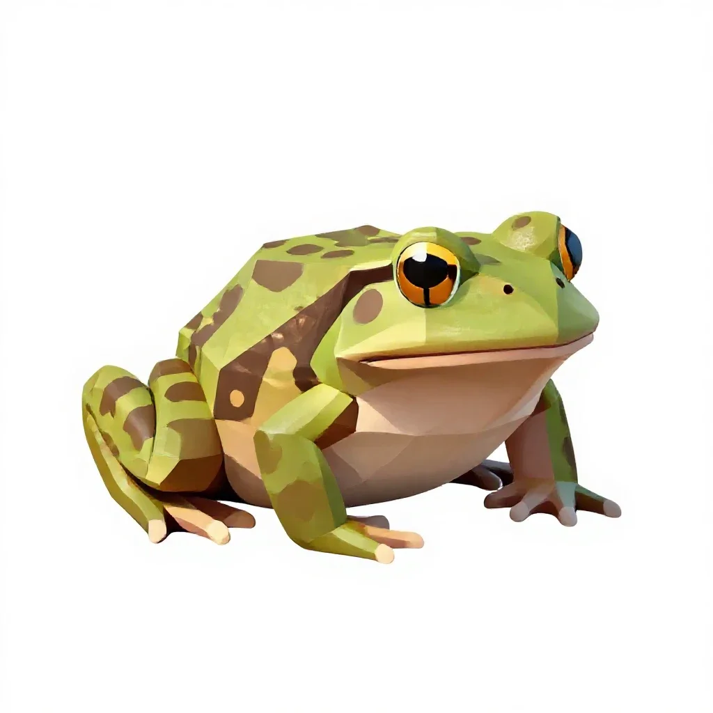 Goliath frog isolated on a white background