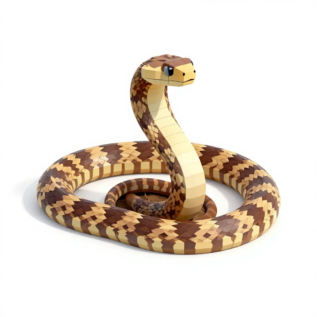 Gopher snake isolated on a white background