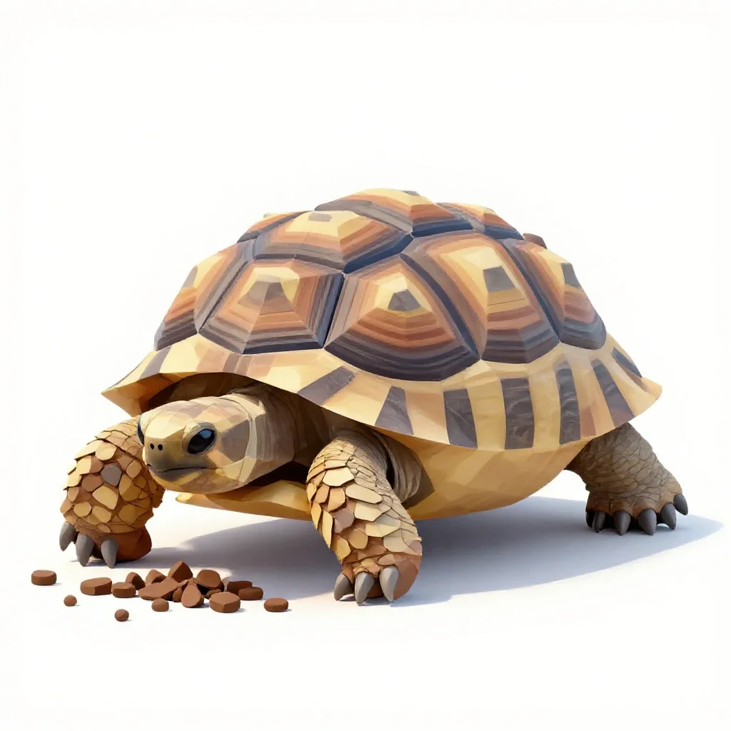 Gopher tortoise isolated on a white background