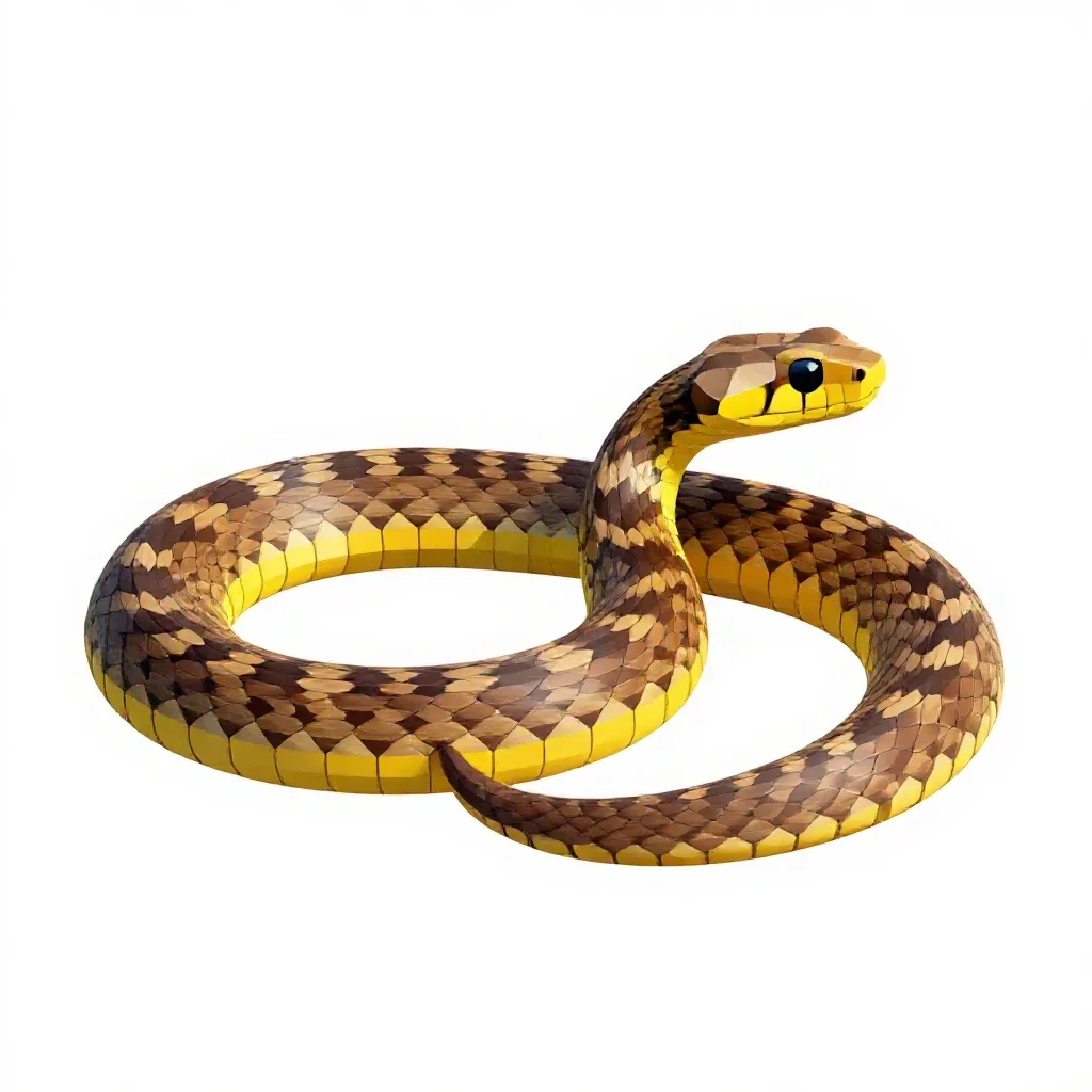 Grass snake isolated on a white background