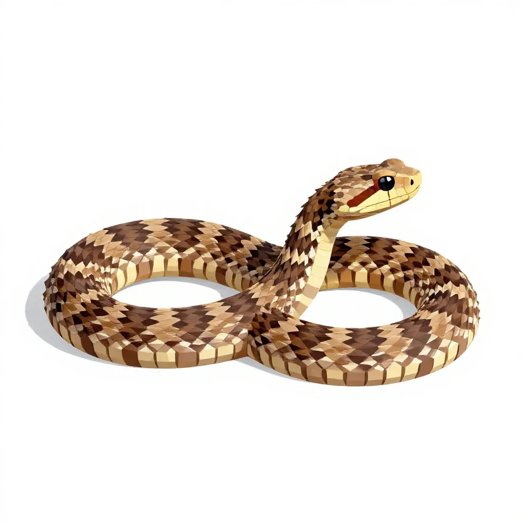 Ground rattler isolated on a white background