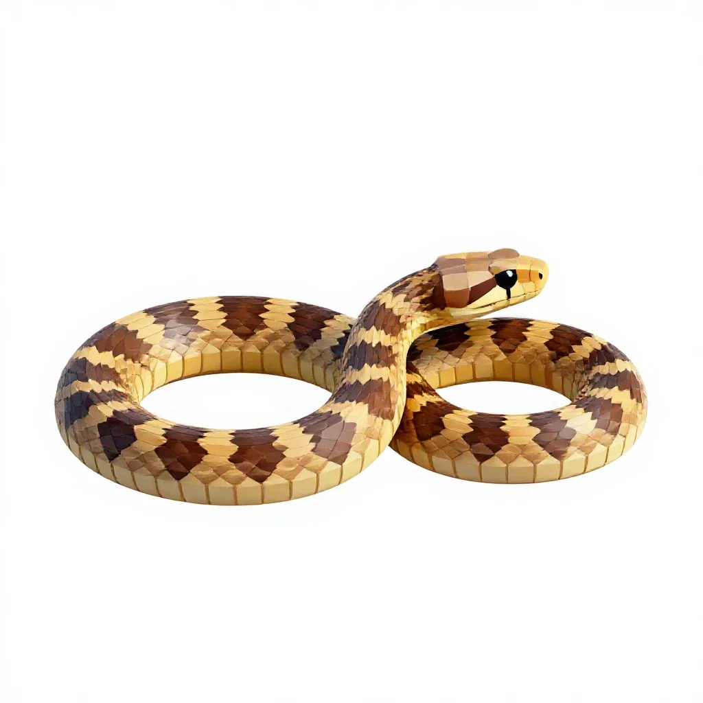Ground snake isolated on a white background