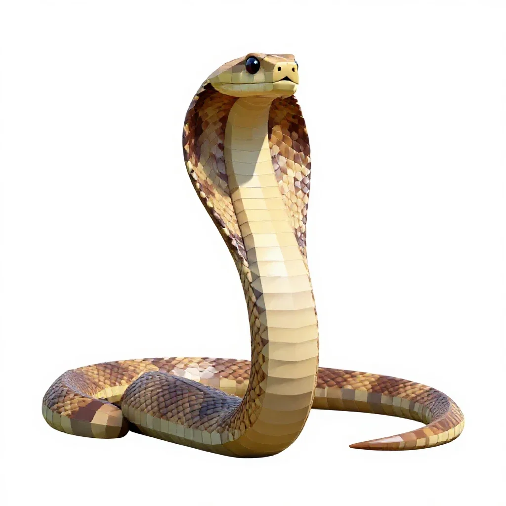 Hamadryad isolated on a white background