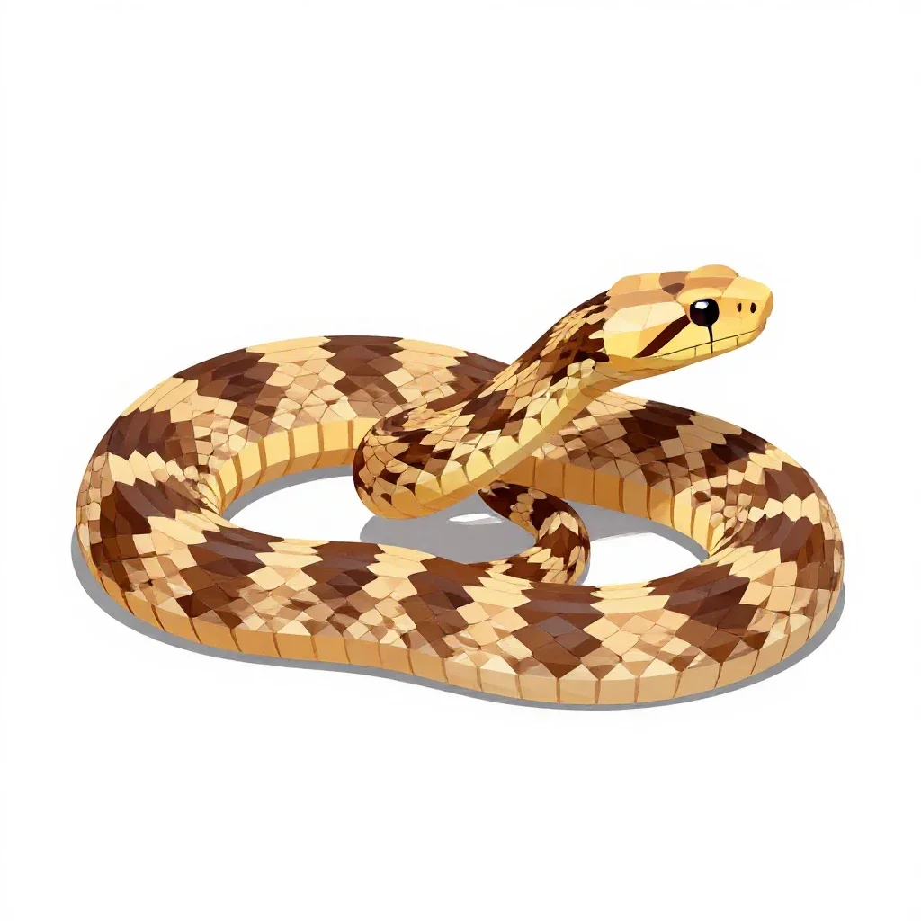 Hognose snake isolated on a white background