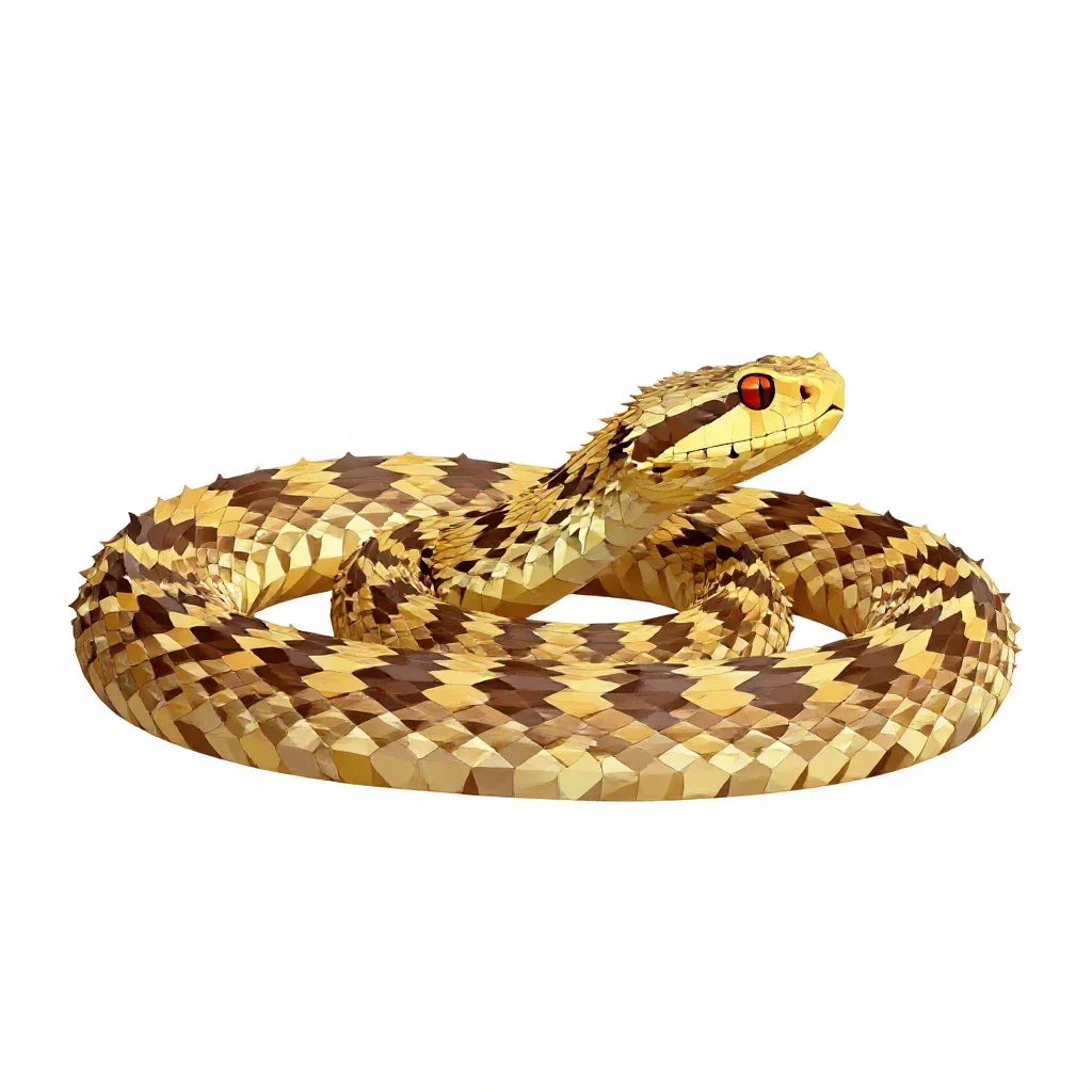 Horned viper isolated on a white background