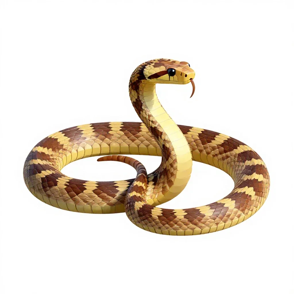 King snake isolated on a white background