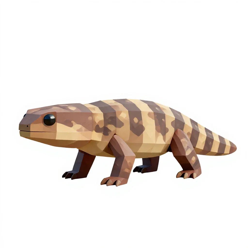 Labyrinthodont isolated on a white background