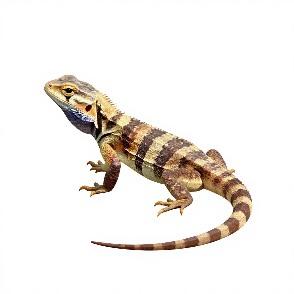 Lacertid lizard isolated on a white background