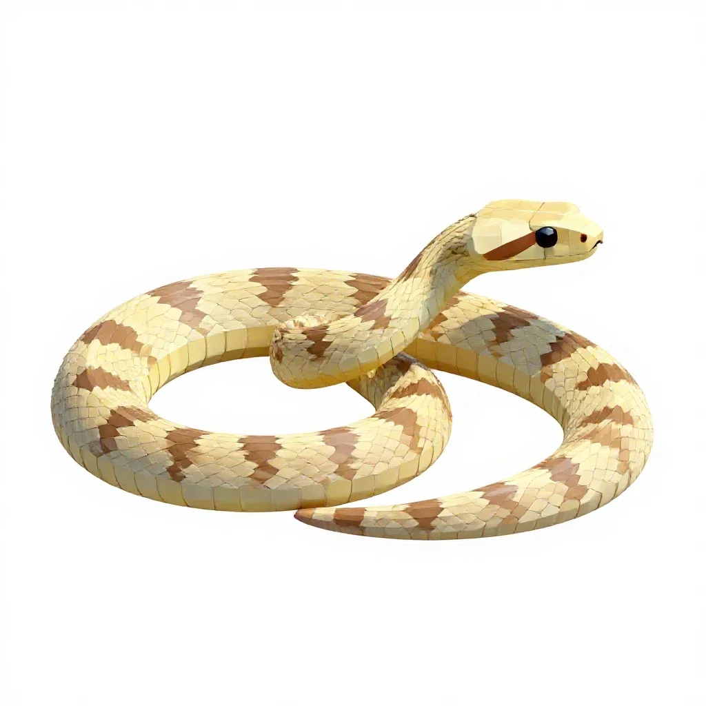 Leaf-nosed snake isolated on a white background