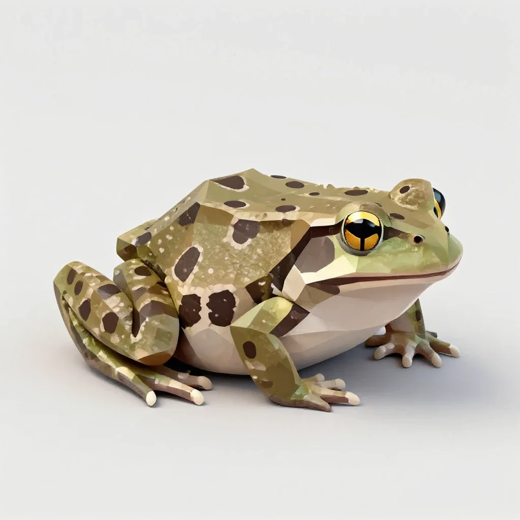 Leopard frog isolated on a white background