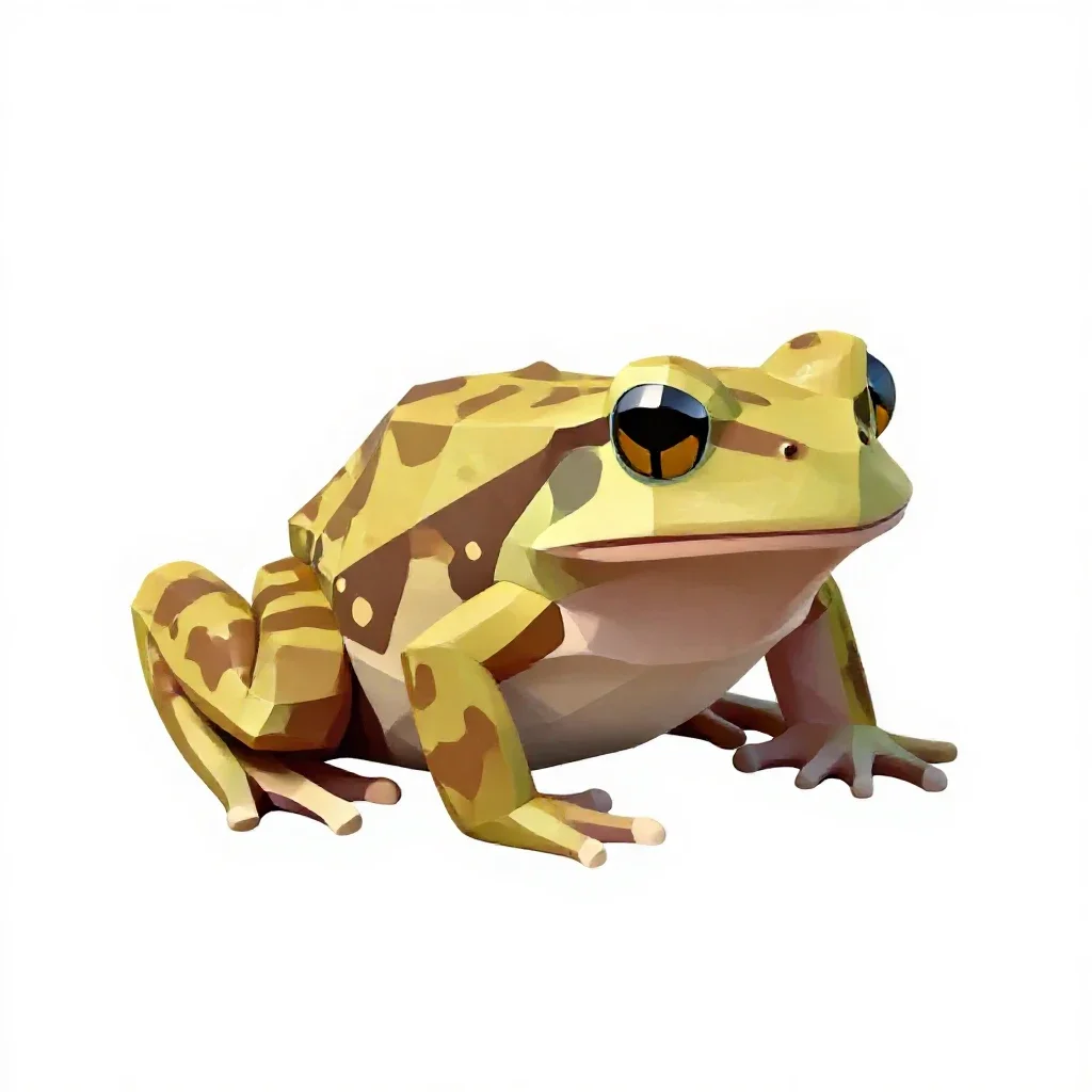 Leptodactylid frog isolated on a white background
