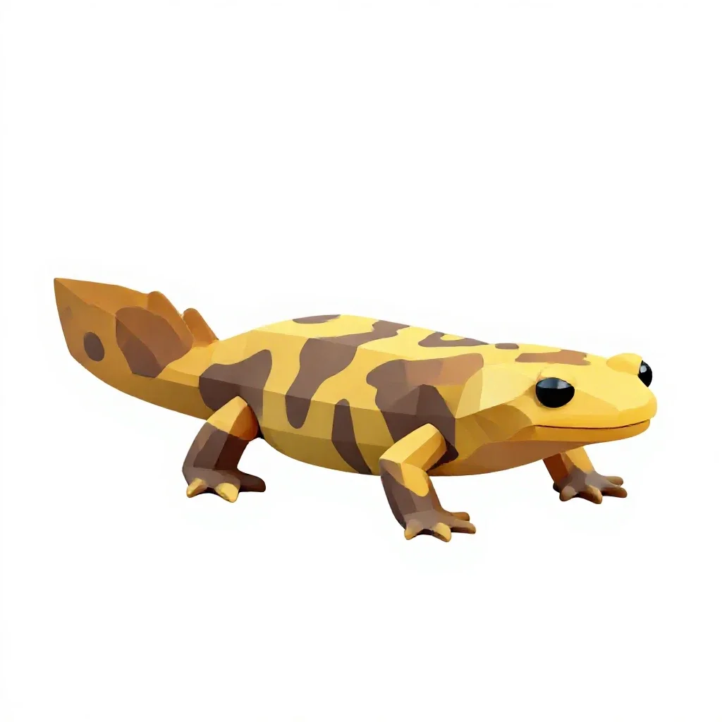 Limestone salamander isolated on a white background