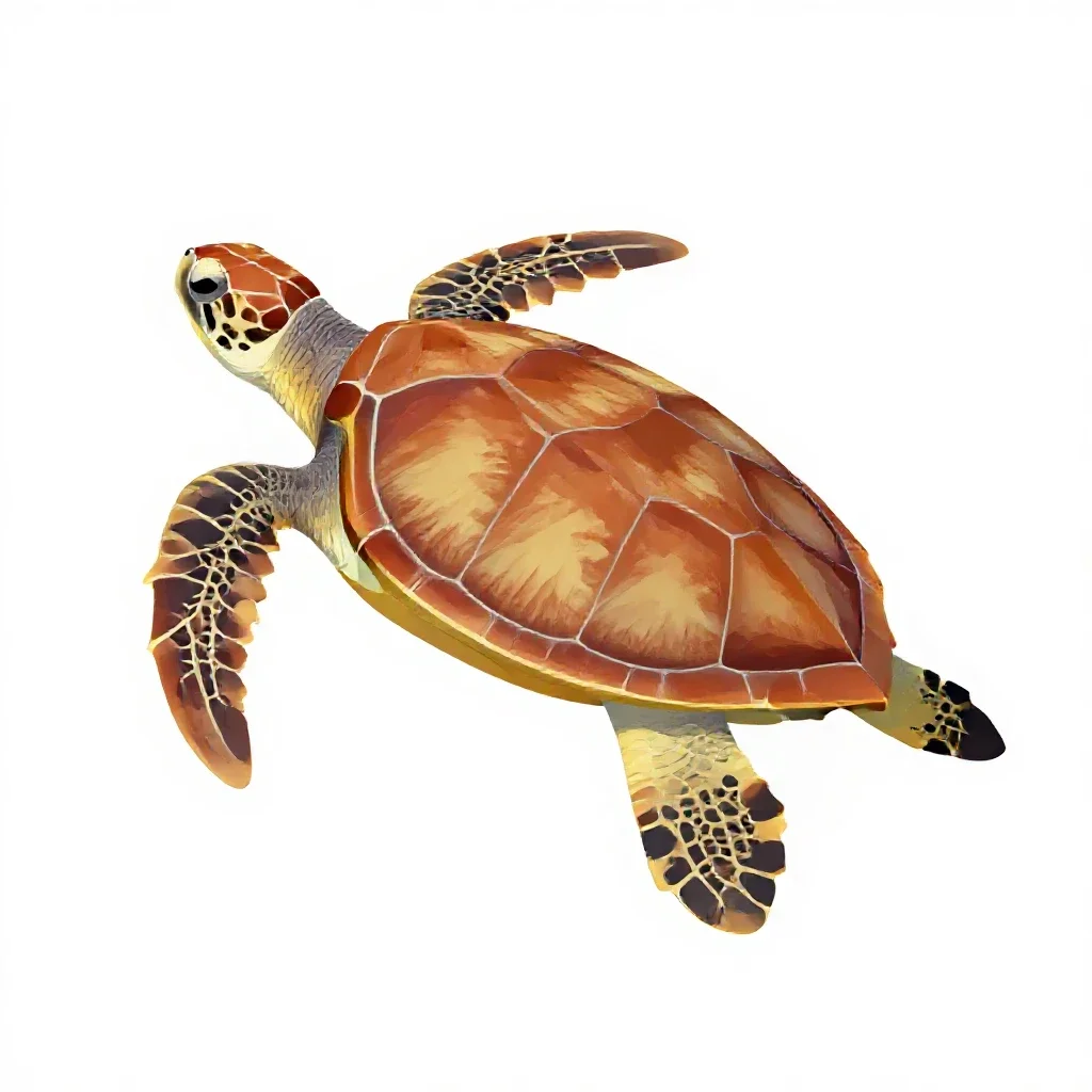 Loggerhead isolated on a white background