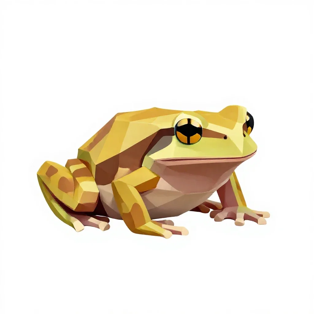 Lowland burrowing treefrog isolated on a white background