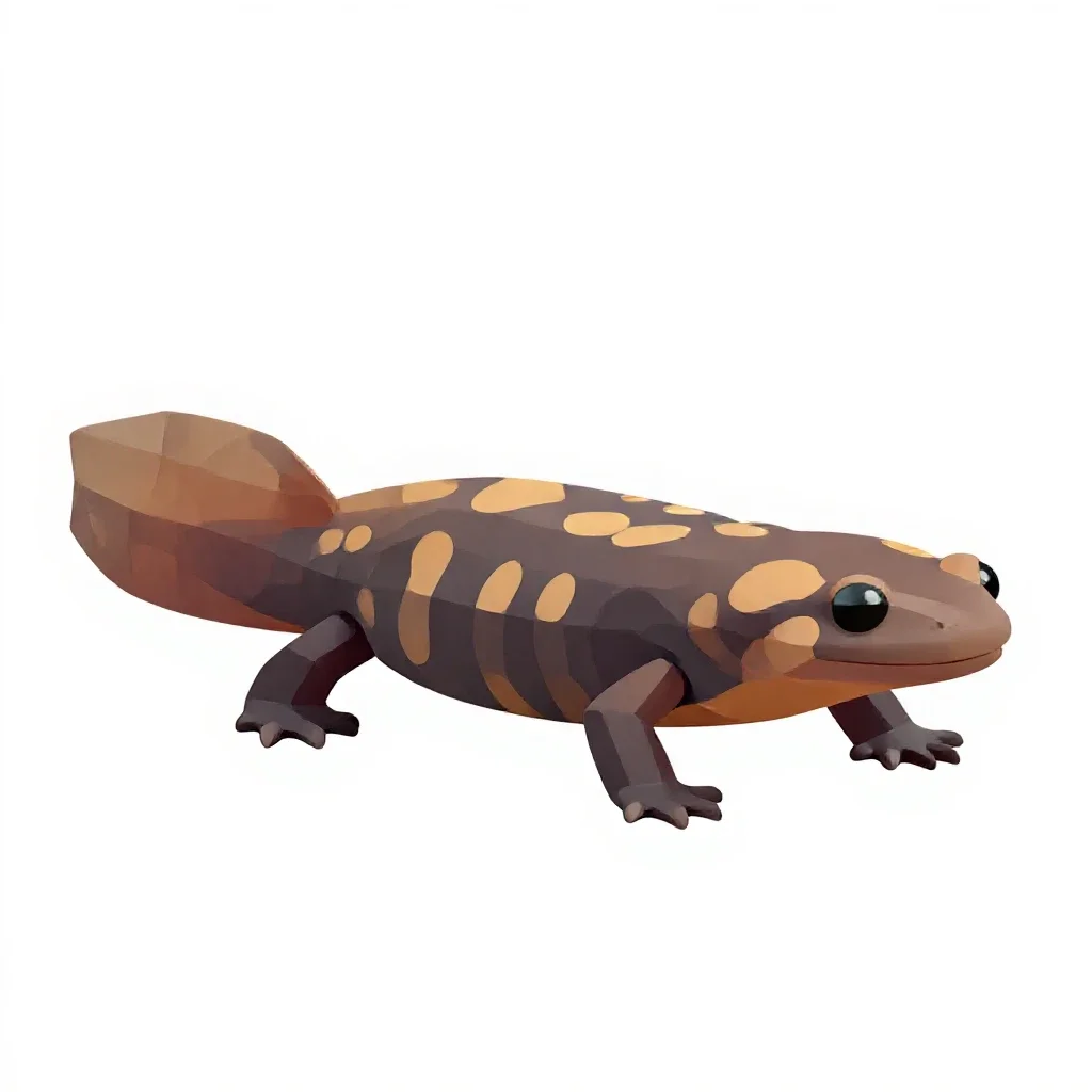 Lungless salamander isolated on a white background