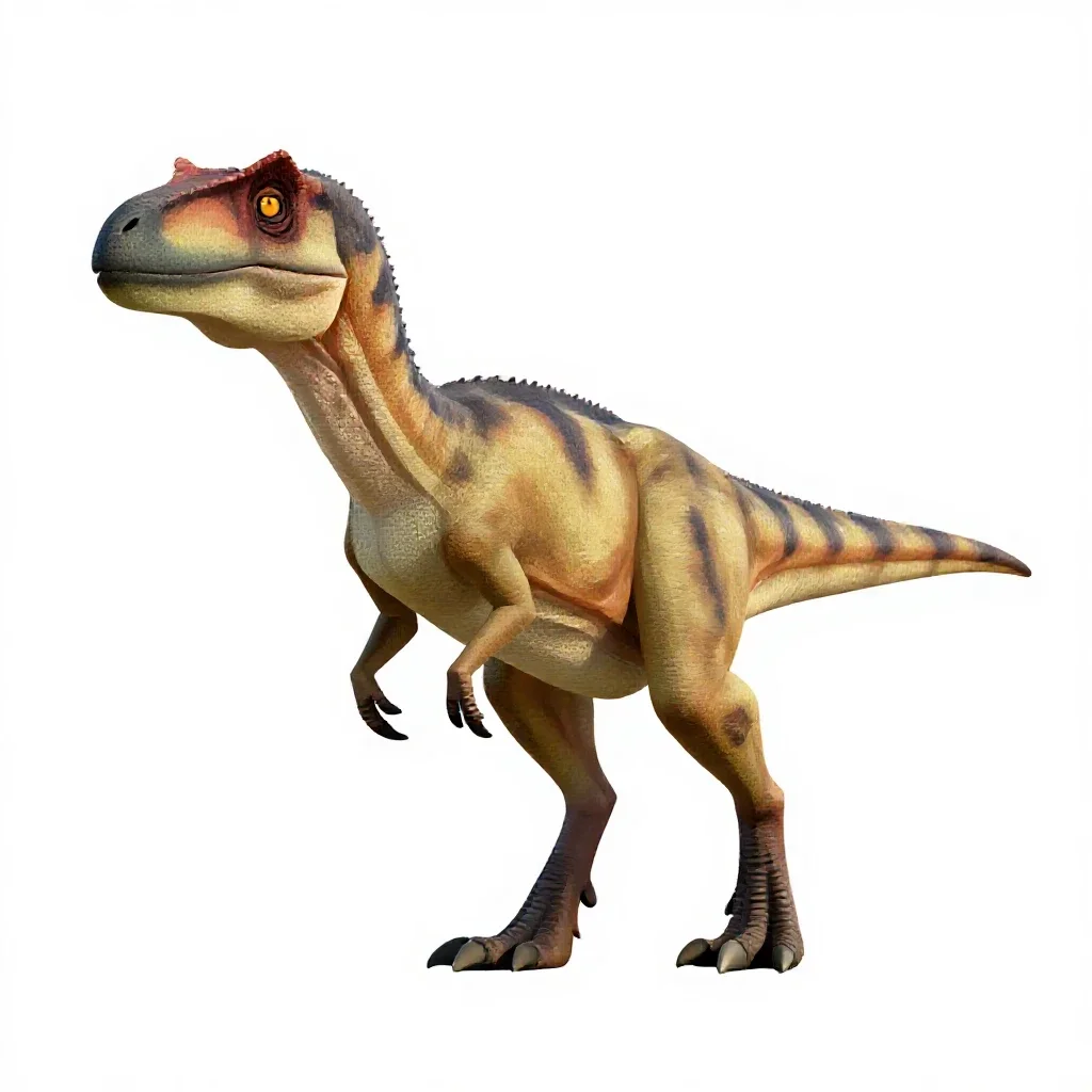 Maniraptor isolated on a white background