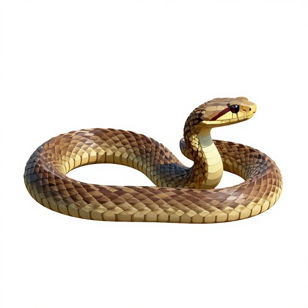Massasauga isolated on a white background