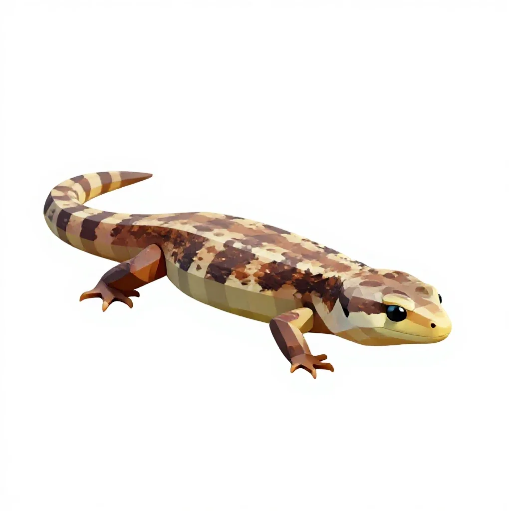 Mountain skink isolated on a white background