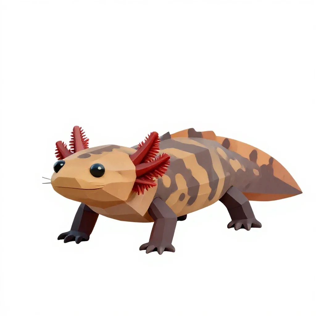 Mud puppy isolated on a white background
