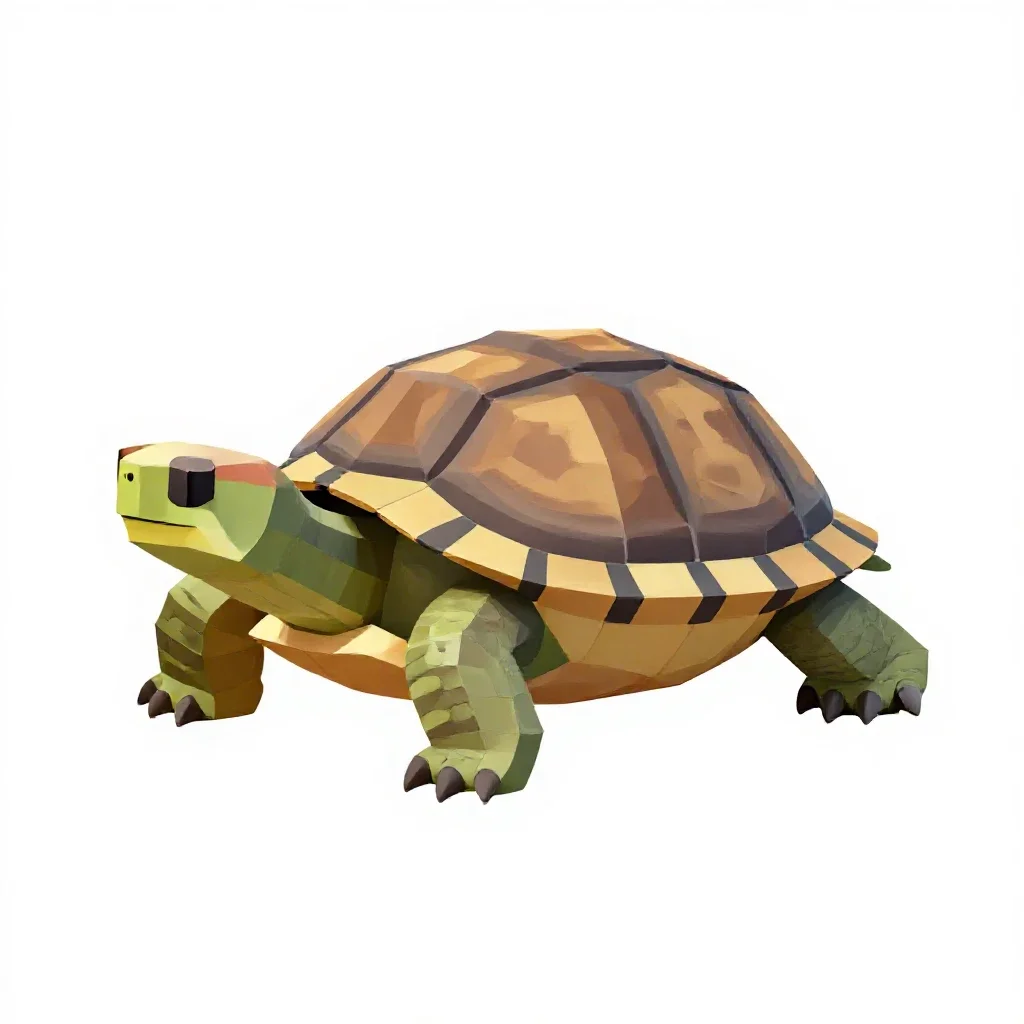 Mud turtle isolated on a white background