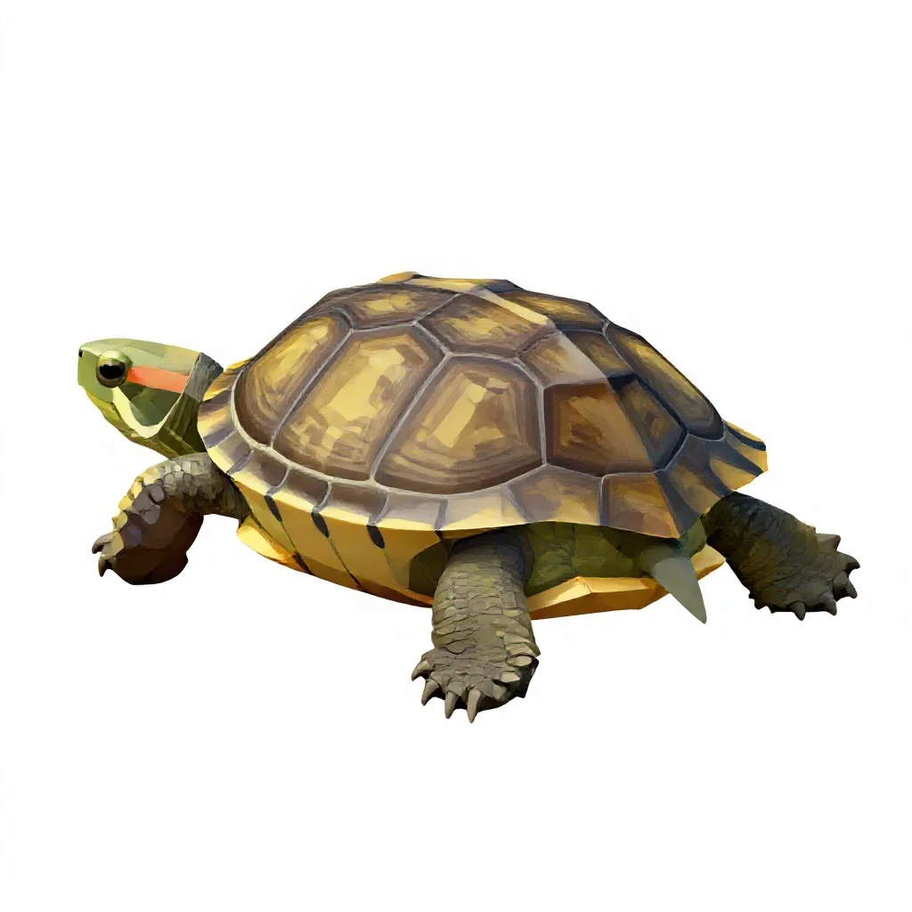 Musk turtle isolated on a white background