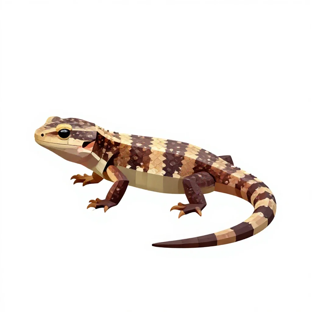 Night lizard isolated on a white background