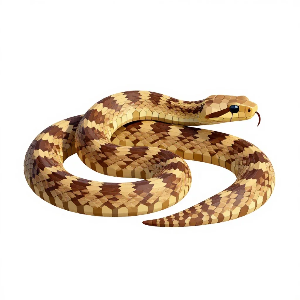 Night snake isolated on a white background