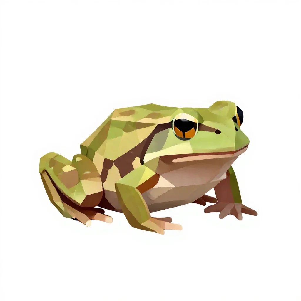 Northern cricket frog isolated on a white background