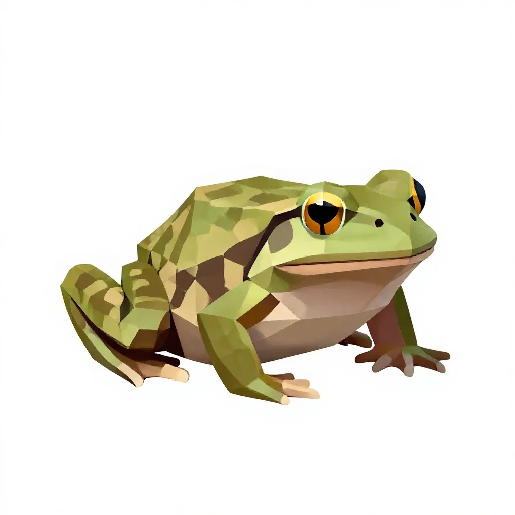 Pickerel frog isolated on a white background