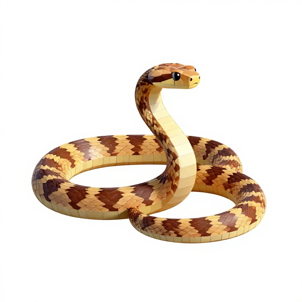 Pine snake isolated on a white background