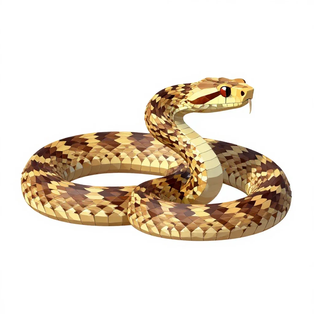 Pit viper isolated on a white background