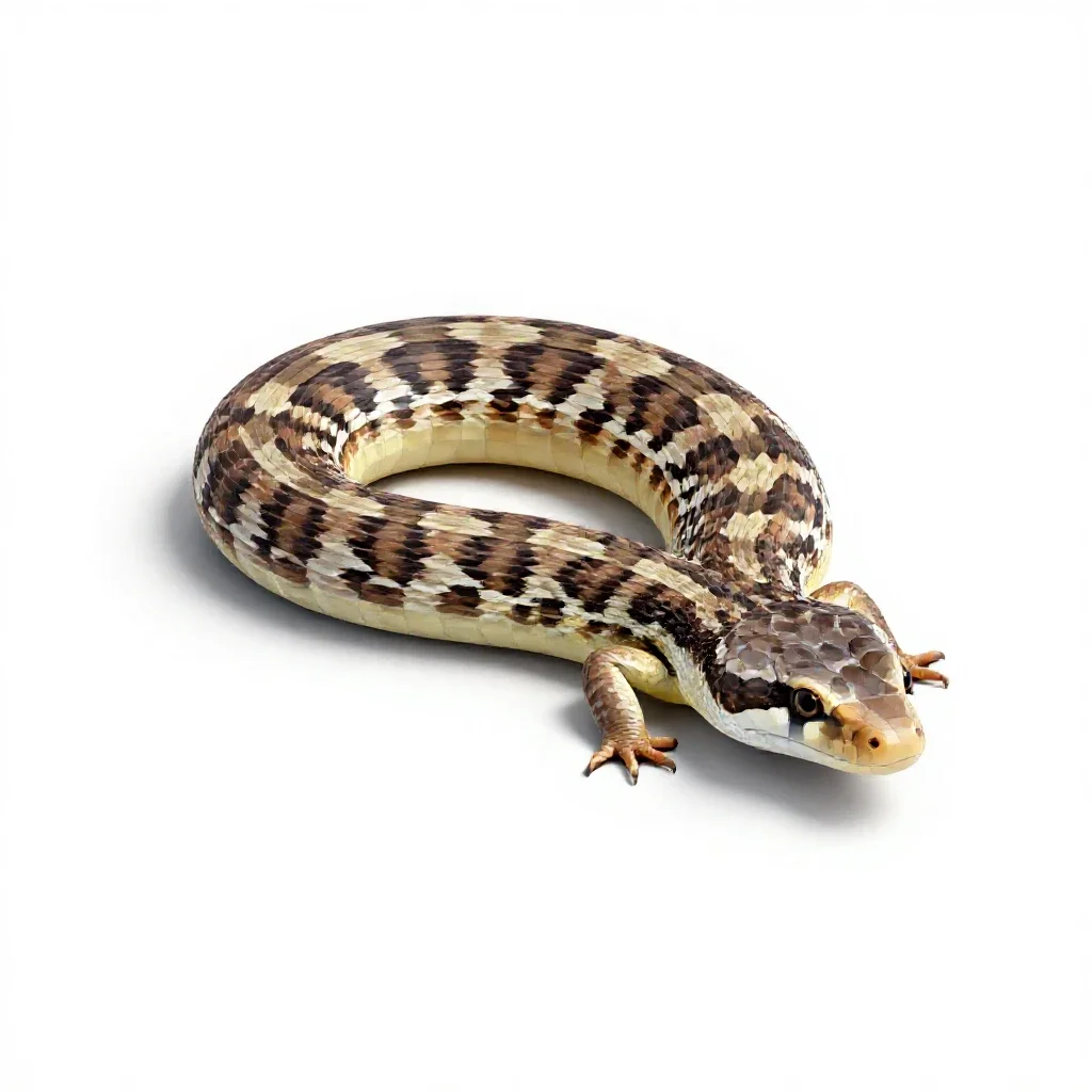 Plateau striped whiptail isolated on a white background