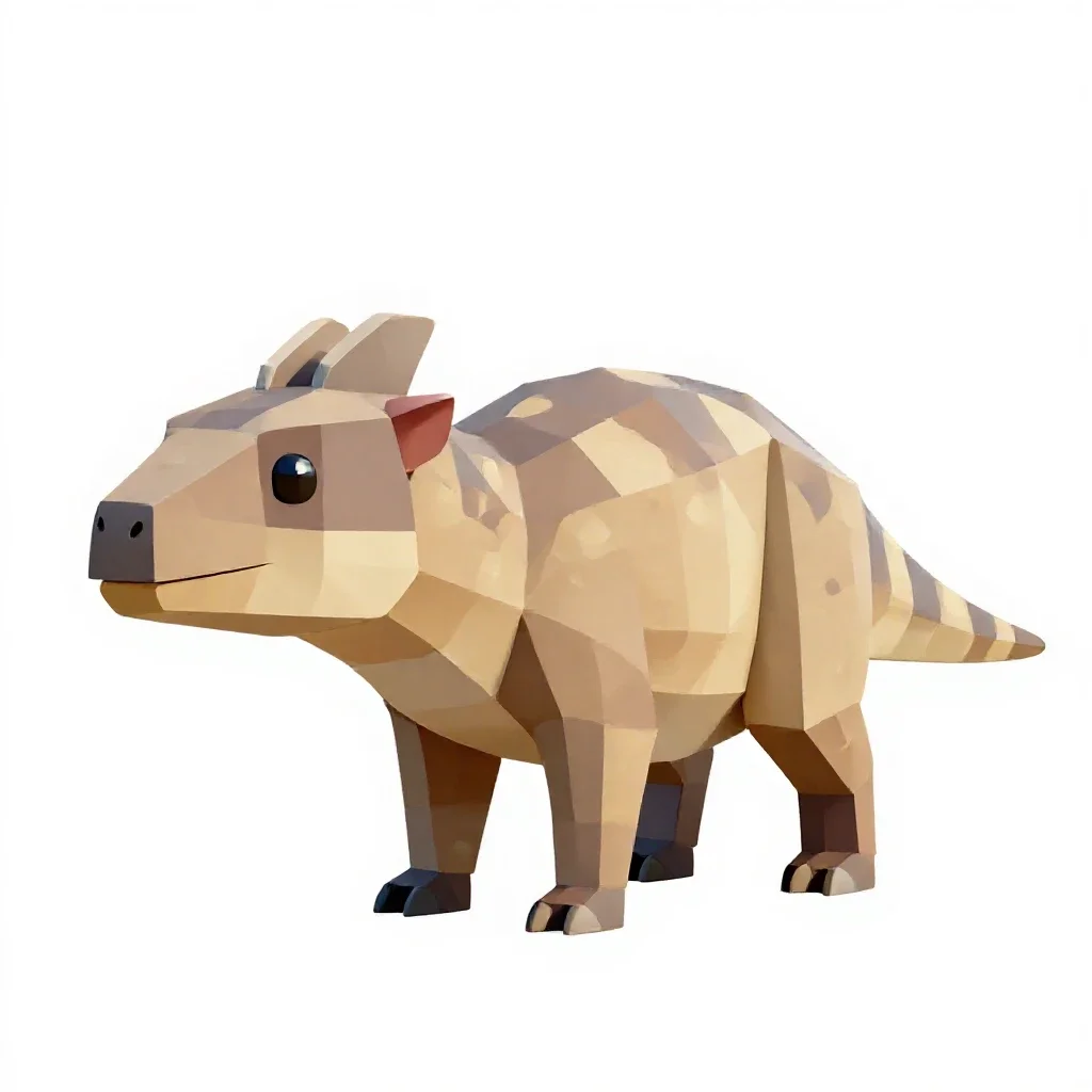 Psittacosaur isolated on a white background
