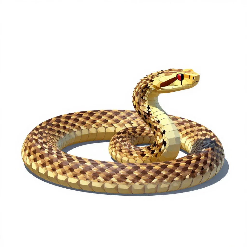 Puff adder isolated on a white background