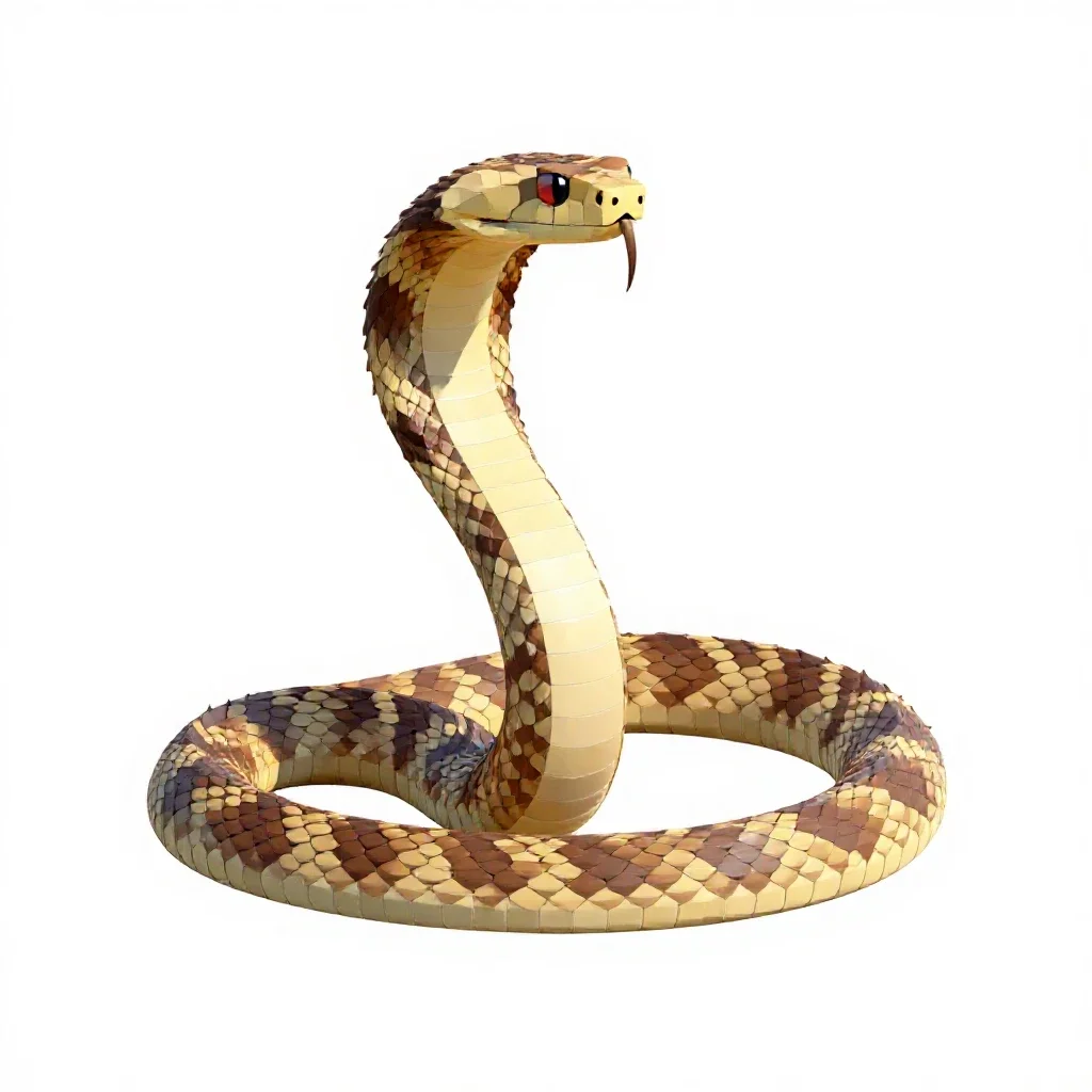 Rattlesnake isolated on a white background