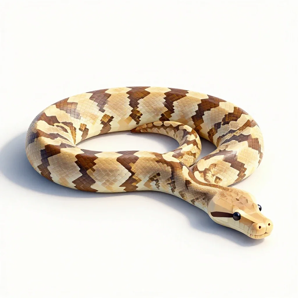 Reticulated python isolated on a white background
