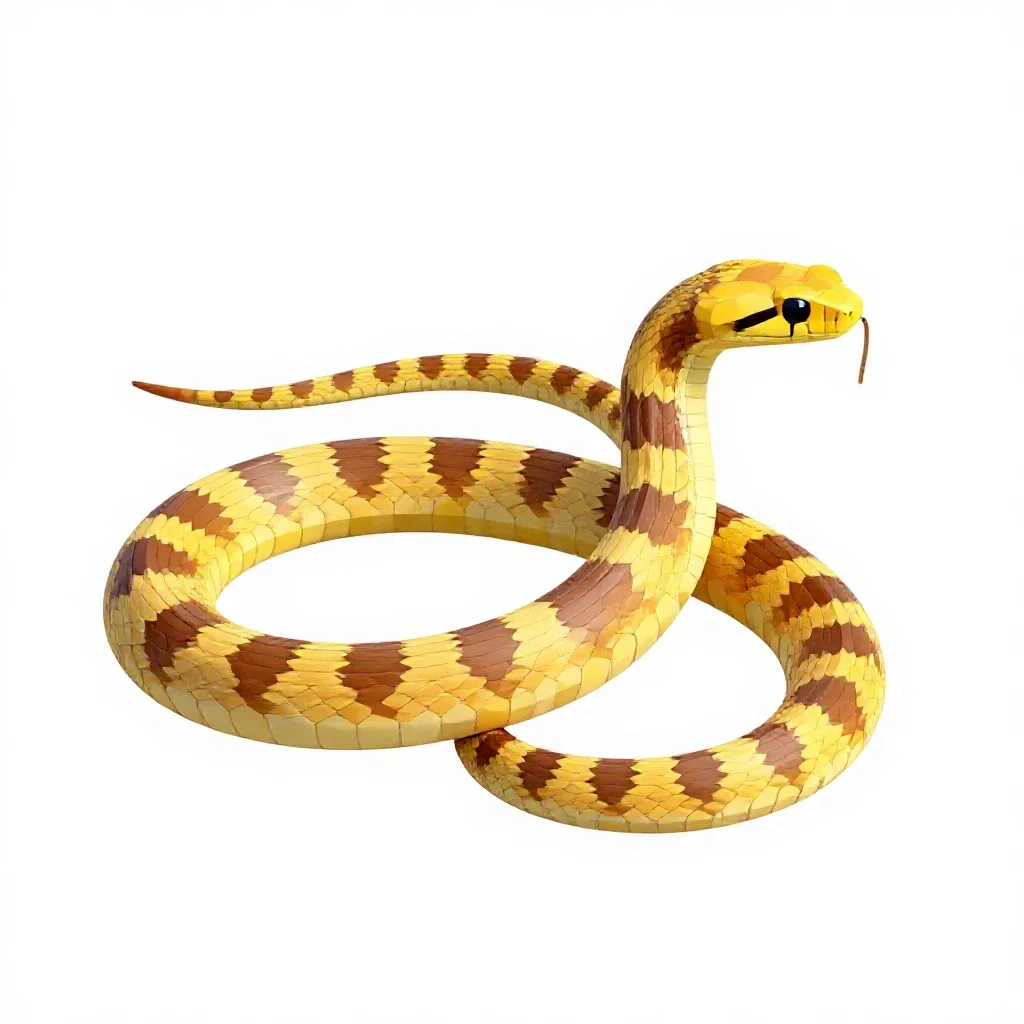 Ribbon snake isolated on a white background