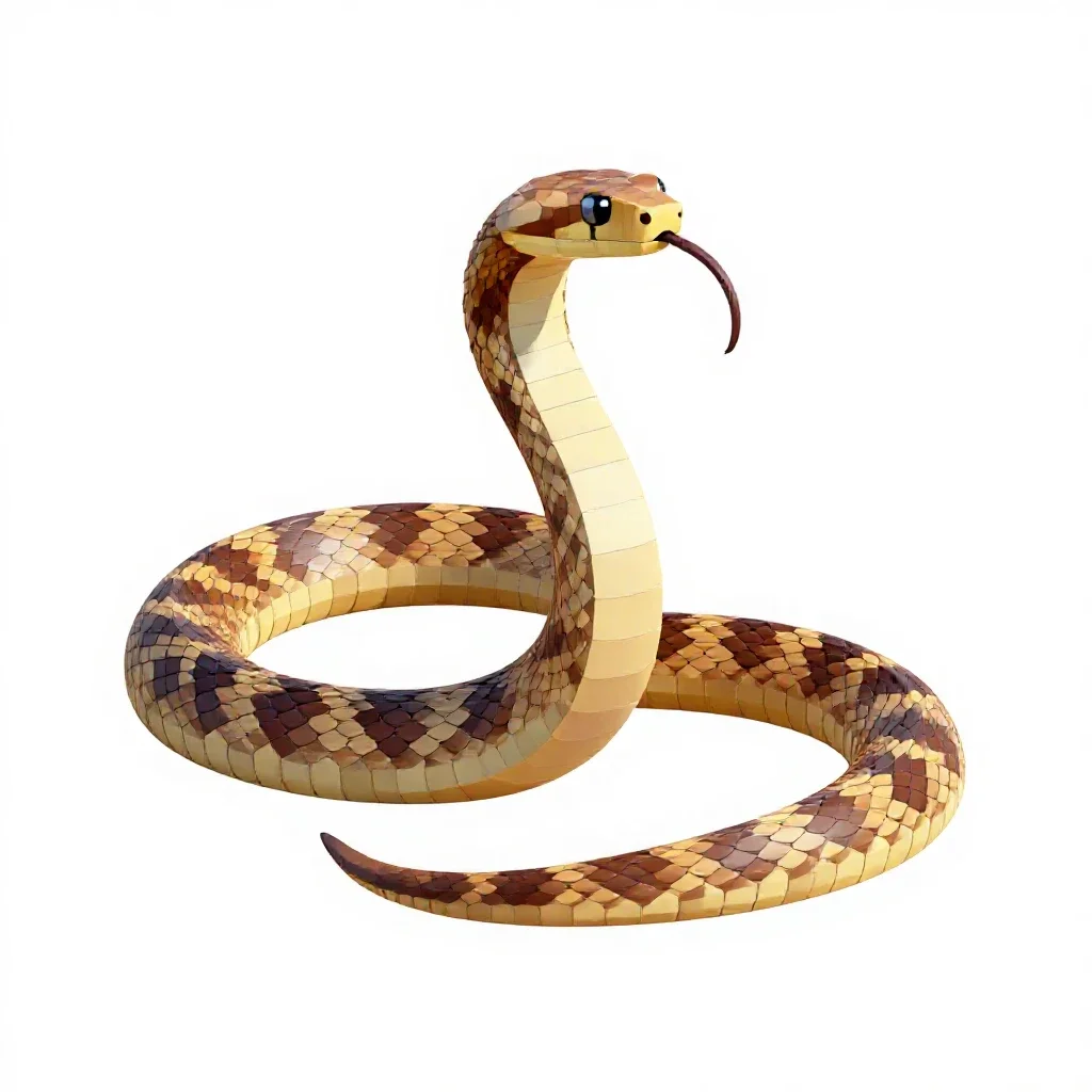 Ringhals isolated on a white background
