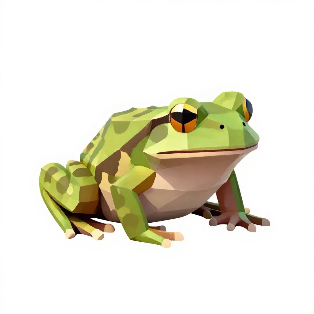 Robber frog isolated on a white background