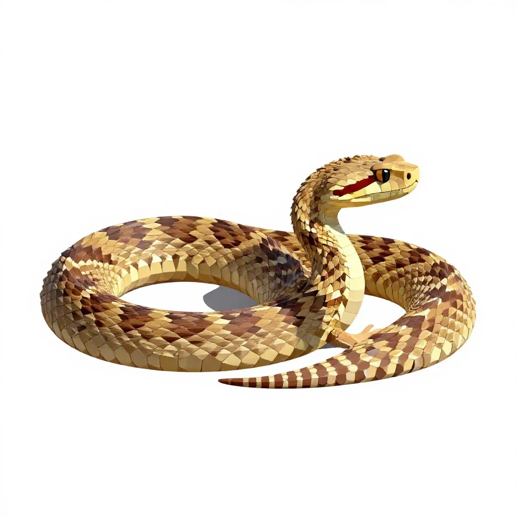 Rock rattlesnake isolated on a white background
