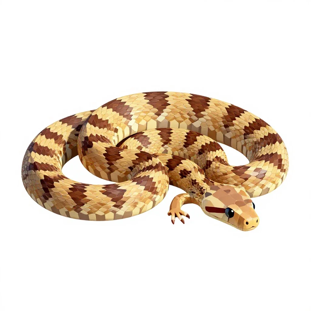 Rosy boa isolated on a white background