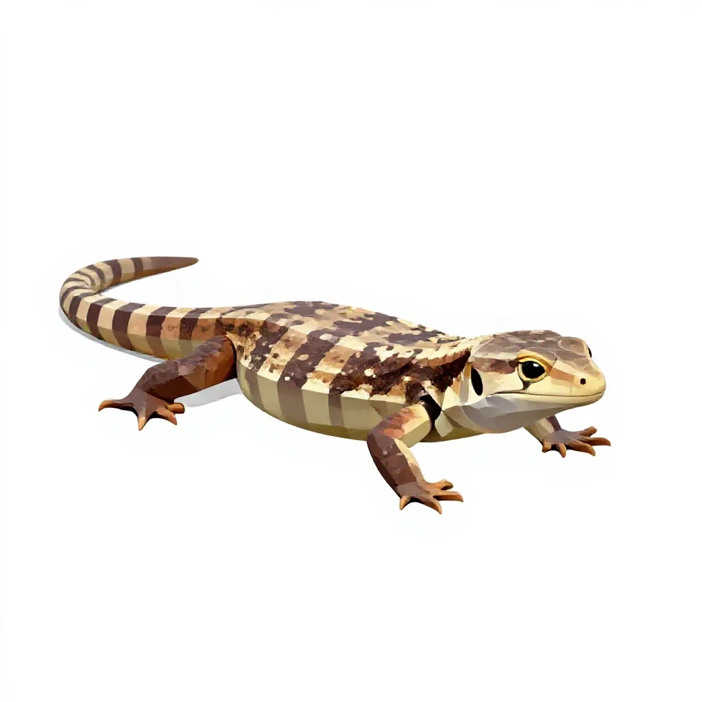 Sand lizard isolated on a white background