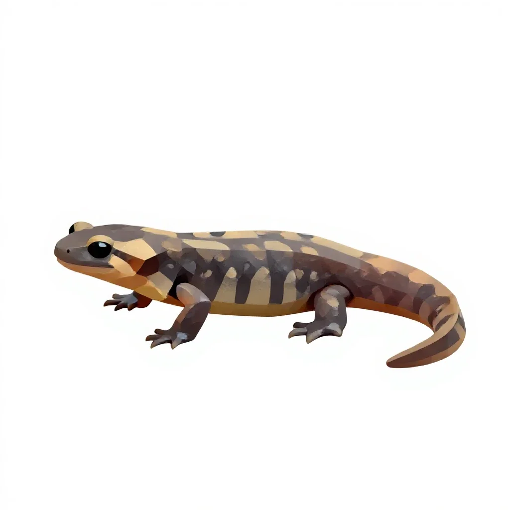 Slender salamander isolated on a white background
